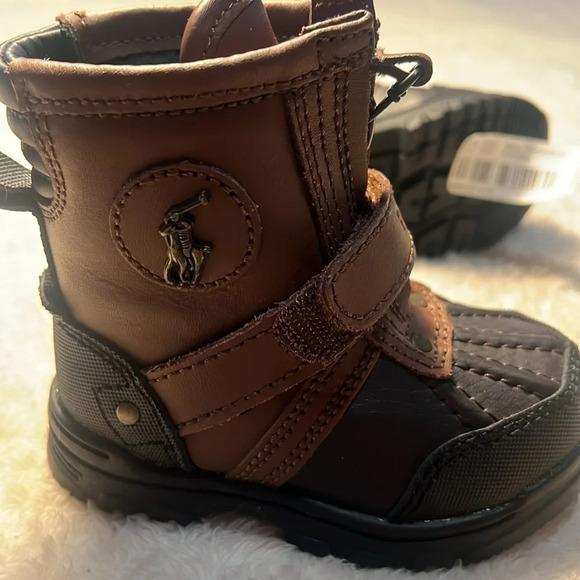 NWT Polo Ralph Lauren Colbey Toddler Boots Size 5 | Zip Up | $88 Retail - Picture 11 of 14